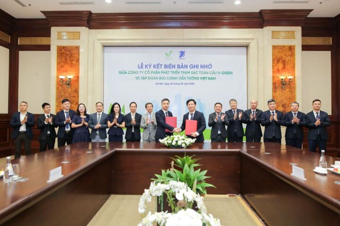 V-Green và VNPT hợp tác mở rộng mạng lưới trạm sạc toàn quốc